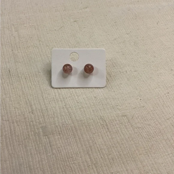 Strawberry Quartz Heart Pendant Necklace and Earring Set - Picture 3 of 5